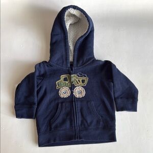 Sonoma Blue Hoodie with Dump Truck Embroidery Boys 12 months